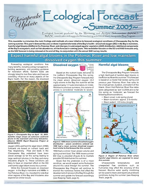 MASC Newsletter 2 - Ecological Forecast, Summer 2005 (Page 1)