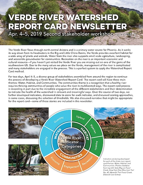 Developing a Report Card for the Verde River Watershed (Page 1)