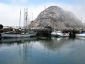 Morro Bay rock at the mouth of the Morro Bay estuary, California