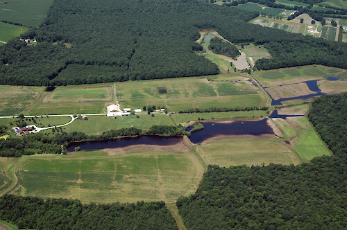Farm fields in the Choptank river watershed flooded after the heavy rains of June and July 2006