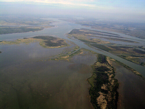 Mouth of the Atchafalaya River, coastal Louisiana