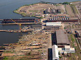 Sparrows Point Industrial Complex along the Patapsco River in Sparrows Point. 