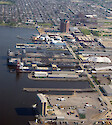 Industrial park along the Patapsco River, Baltimore, Maryland.