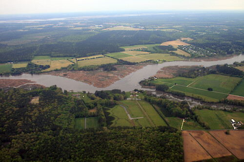 Looking northwest over the Wicomico River