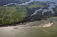 Hungars Creek on the eastern shore of Virginia, with shoals and seagrass visible