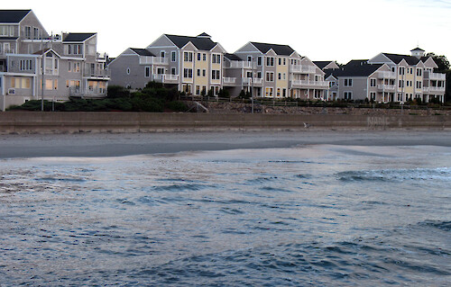 Housing develops along Narragansett Beach, RI. 