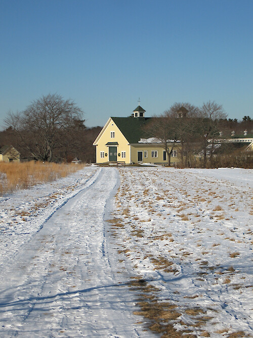 The historic Laudholm saltwater farm. Its buildings now serve as the facilities for the Wells Reserve. 