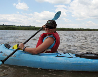 Jane Thomas on the Patuxent Sojourn paddle