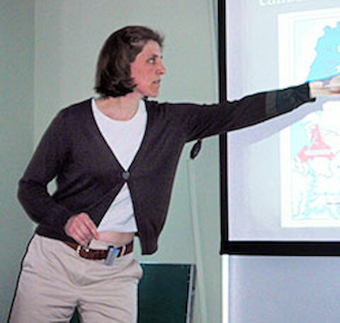 Kathy Boomer speaking at the IAN Seminar Series.