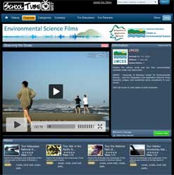 Screen capture of UMCES SchoolTube channel