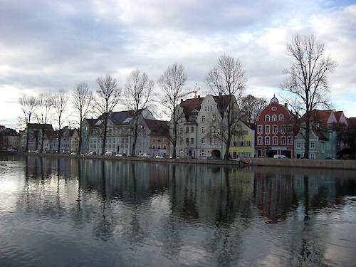 The town of Landshut along the River Isar