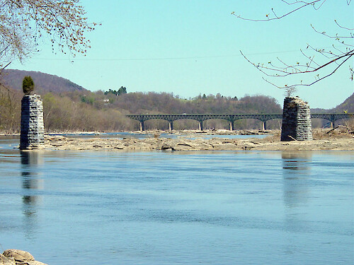 Near the confluence of the Shenandoah and Potomac Rivers at Harper's Ferry, West Virginia 