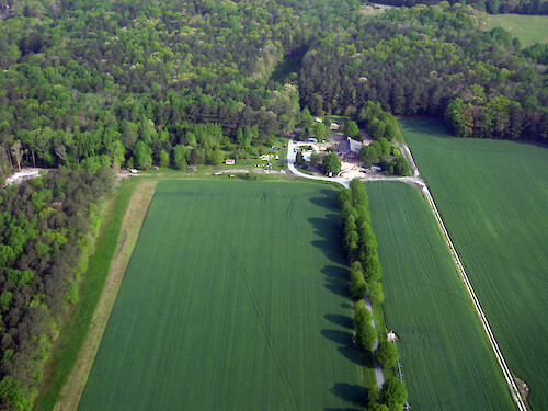 Tractor paths in a field outside Salisbury, MD