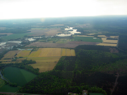 Mixed land use bordering the Wicomico River.