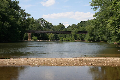 Railroad bridge over the Monocacy River in Monocacy National Battlefield