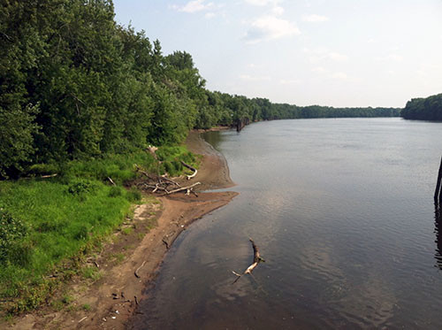 Natural shoreline on the Connecticut River