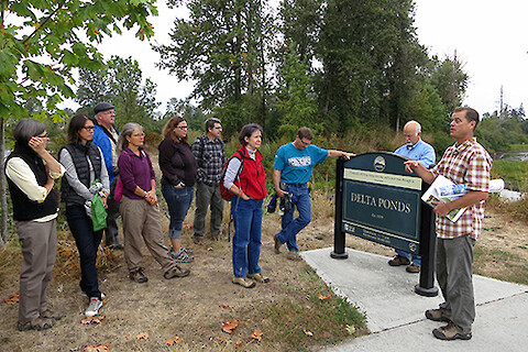 Trevor Taylor from the City of Eugene introduces us to the Delta Ponds.