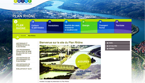 Plan Rhone Website describing Integrated River Basin Management efforts in the Rhone River Basin