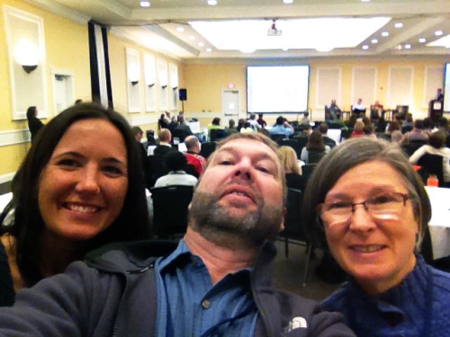 Tracey Saxby and Heath Kelsey (IAN) and Pam Wiley (Myer Memorial Trust) at the Within Our Reach Conference.