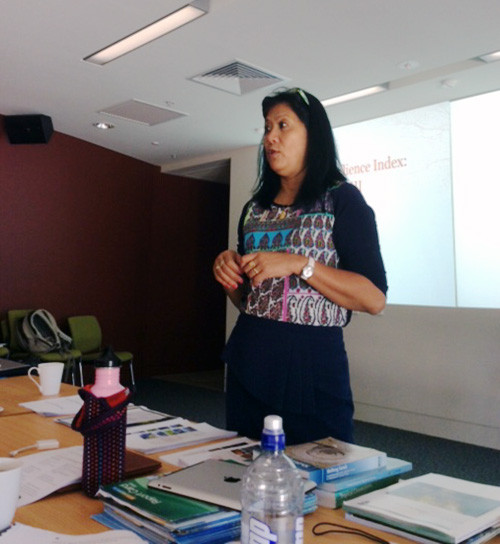 Eva Abal, Great Barrier Reef Foundation, providing workshop overview