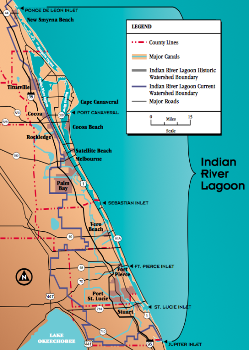 The Indian River Lagoon Watershed had increased over the years.