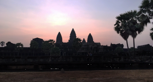 Awaiting the sunrise over Angkor Wat. Brianne Walsh
