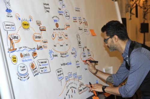 Graphic recorder in action.