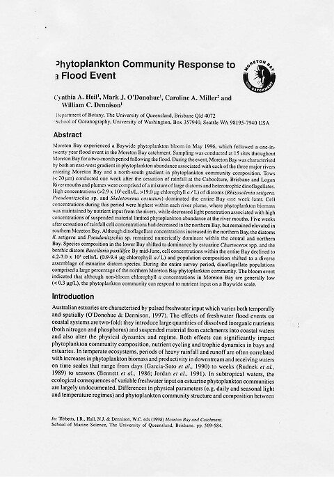 Phytoplankton community response to a flood event (Page 1)