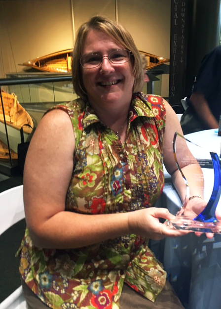 Callie Moore from the Hiwassee River Watershed Coalition with the Science and Management Award. Image credit Bill Dennison