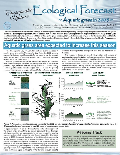 MASC Newsletter 3 - Ecological Forecast, Aquatic Grass in 2005 (Page 1)