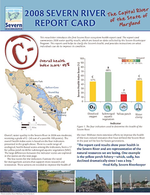 2008 Severn River report card (Page 1)