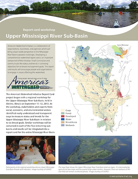Upper Mississippi River Sub-Basin report card workshop newsletter (Page 1)