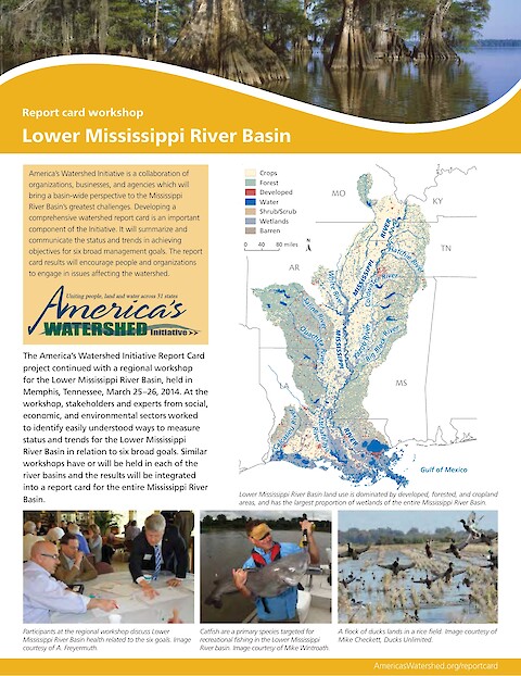 Lower Mississippi River Basin report card workshop newsletter (Page 1)