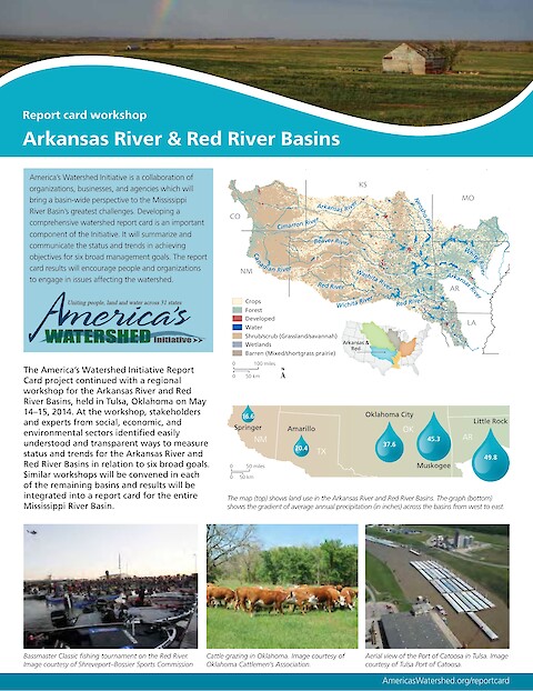 Arkansas River and Red River Basins report card workshop newsletter (Page 1)