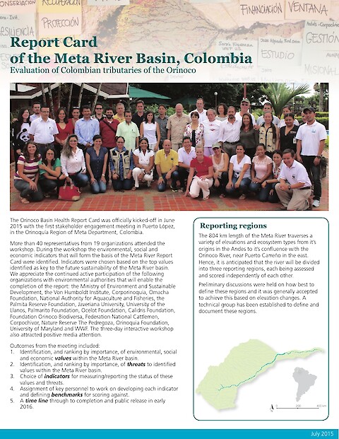Report card of the Meta River Basin, Colombia (Page 1)
