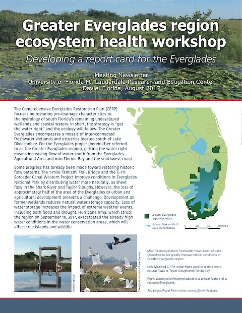 Greater Everglades region ecosystem health workshop (Page 1)
