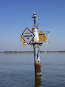 Danger Submerged Pipe - navigational marker in the Choptank River