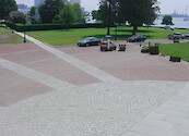 Installation of permeable pavers at the Naval Medical Center in Portsmouth, VA.