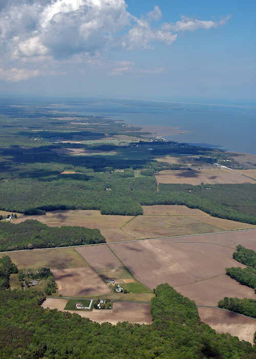 Agriculture and forest make up a large proportion of the Chincoteague Bay watershed.