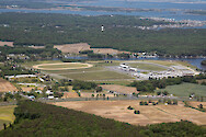 Ocean Downs racetrack on Turville Creek in Isle of Wight Bay watershed. St. Martin River is visible in the background.