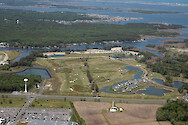 Golf course on the Riddle Farm development on Herring and Turville Creeks, in the Isle of Wight Bay watershed. St Martin River is in the background