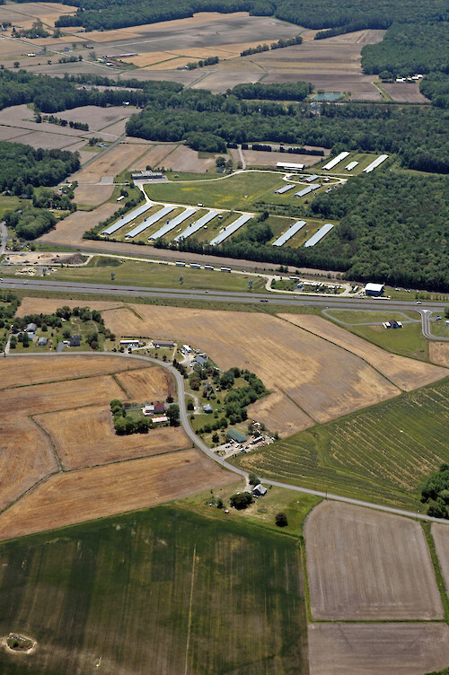 Poultry production is a common land use in St. Martin River watershed.