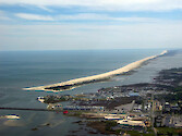 Ocean City Inlet, the northern tip of Sinepuxent Bay and the boundry between West Ocean City and Assateague Island. 
