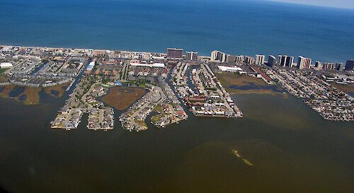 A dense residential area in Ocean City, MD.