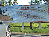 Bass Harbor Head Light sign, Acadia National Park, Maine