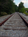 Railroad running through Garett County, western Maryland. 