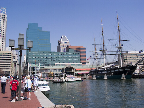 Tall ship in Baltimore Harbor, Maryland