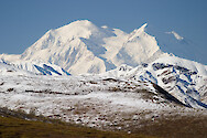 Mount McKinley or Denali in Alaska is the highest mountain peak in North America, at a height of approximately 20,320 feet (6,194 metres). Denali means 'the great one' in the native language.