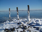 A cold January morning at Mount View, approx. halfway up Narragansett Bay.