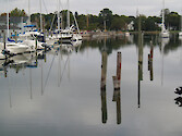 Wickford Harbor, North Kingstown, RI . One of the well-protected harbors on Narragansett Bay, RI.
